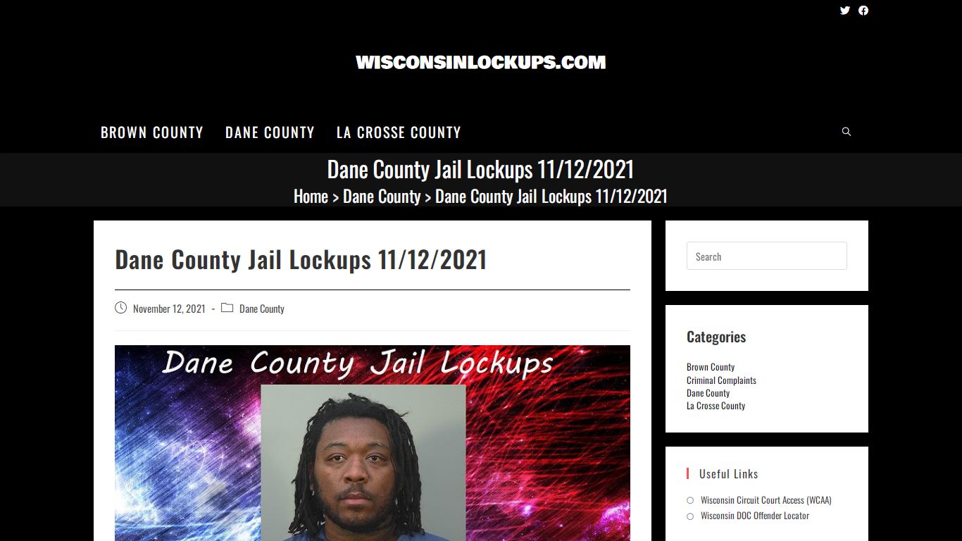 Dane County Jail Lockups 11/12/2021 - WISCONSINLOCKUPS.COM