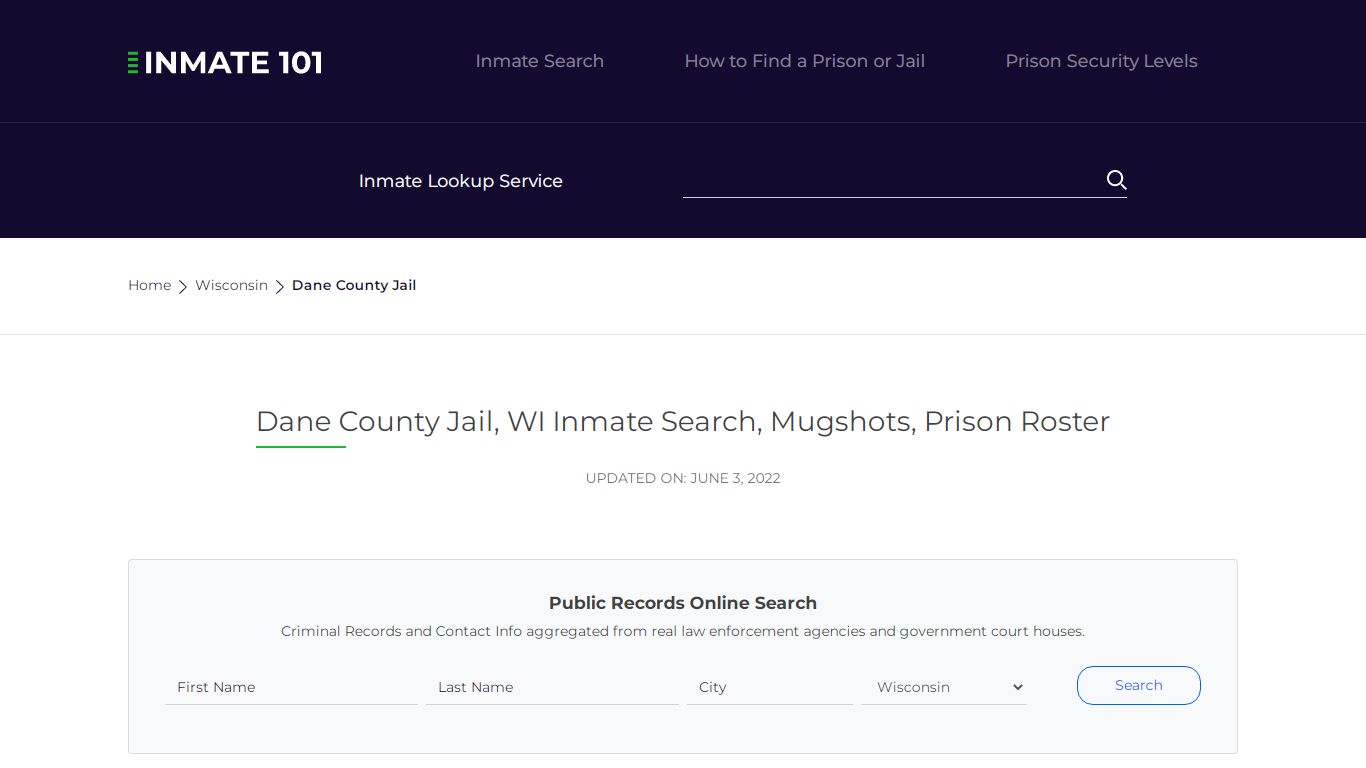 Dane County Jail, WI Inmate Search, Mugshots, Prison Roster